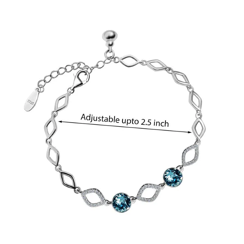 Enticing Bracelet with Blue Swarovski Stones