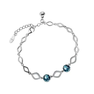 Enticing Bracelet with Blue Swarovski Stones