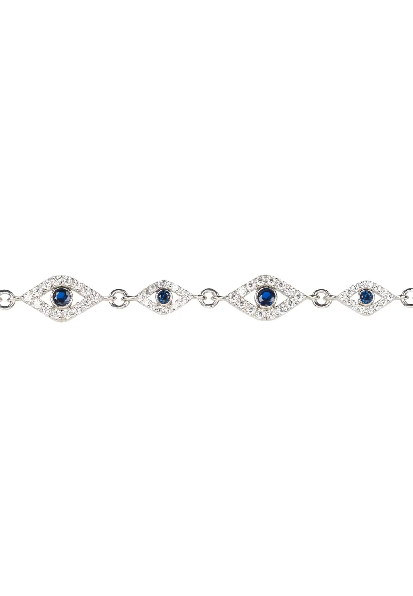 Eye Sparkling Tennis Bracelet Silver