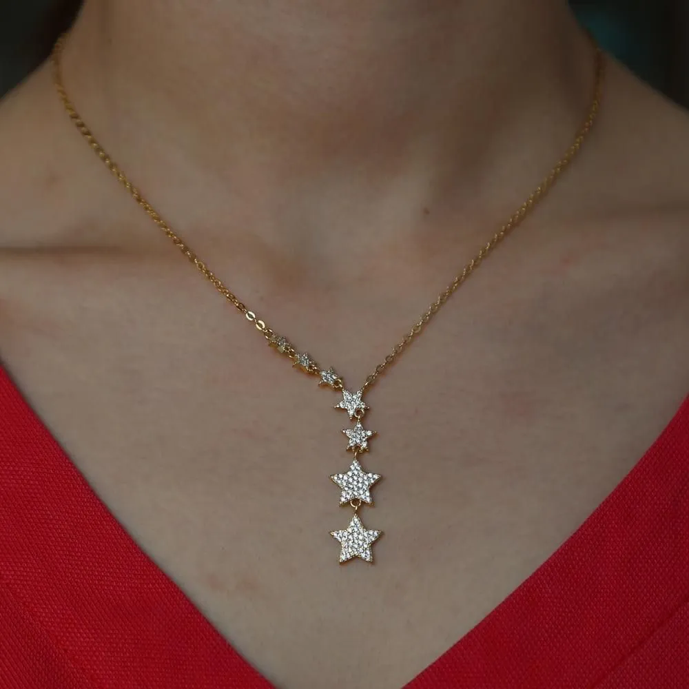 Fashion 7 Stars Necklaces Charm Jewelry