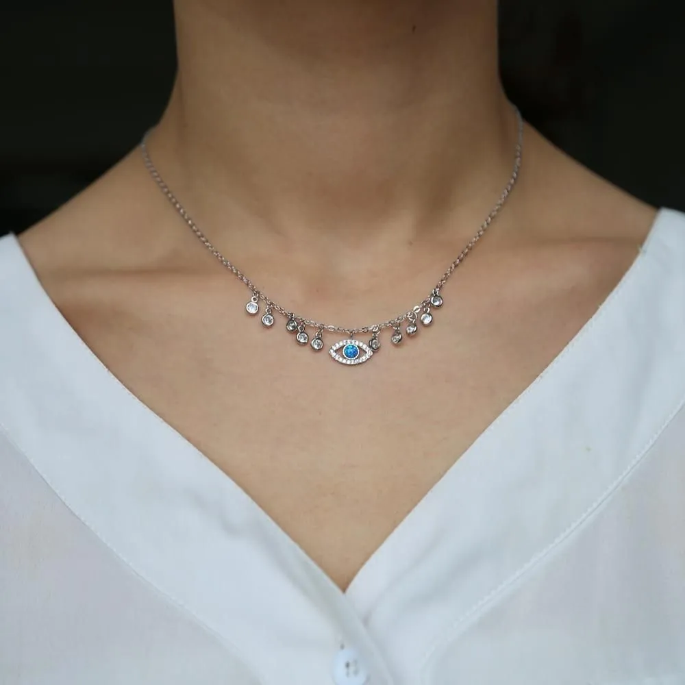 Fashion Fire Opal Necklaces Charm Jewelry