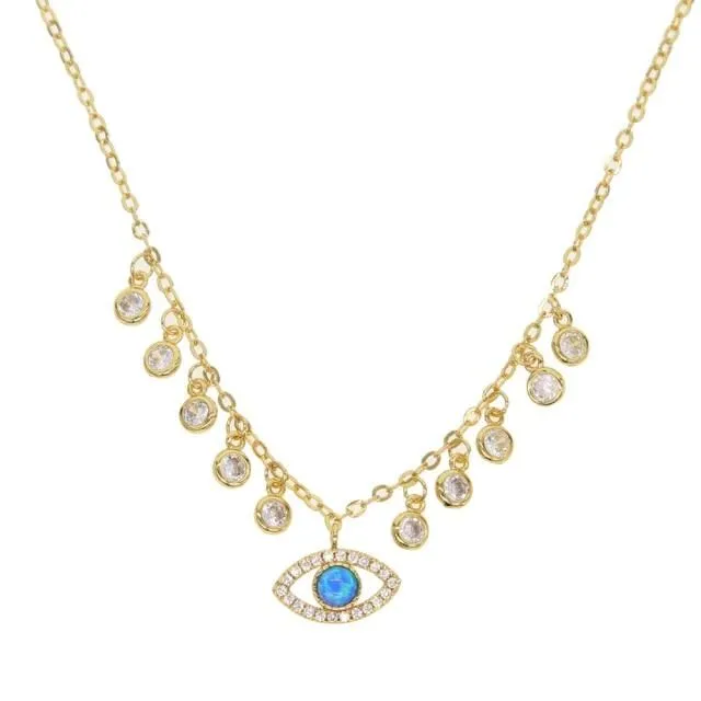 Fashion Fire Opal Necklaces Charm Jewelry