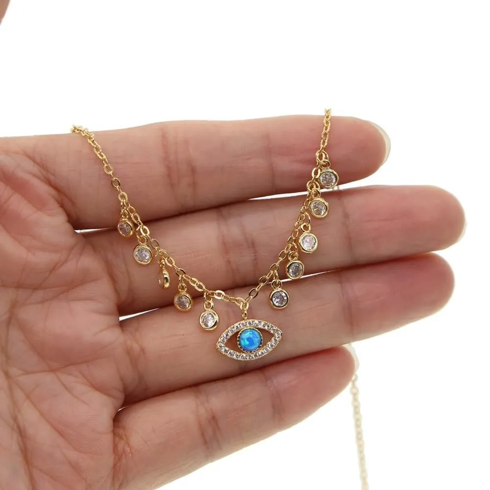 Fashion Fire Opal Necklaces Charm Jewelry