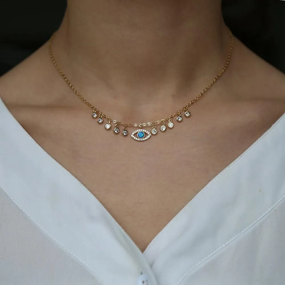Fashion Fire Opal Necklaces Charm Jewelry