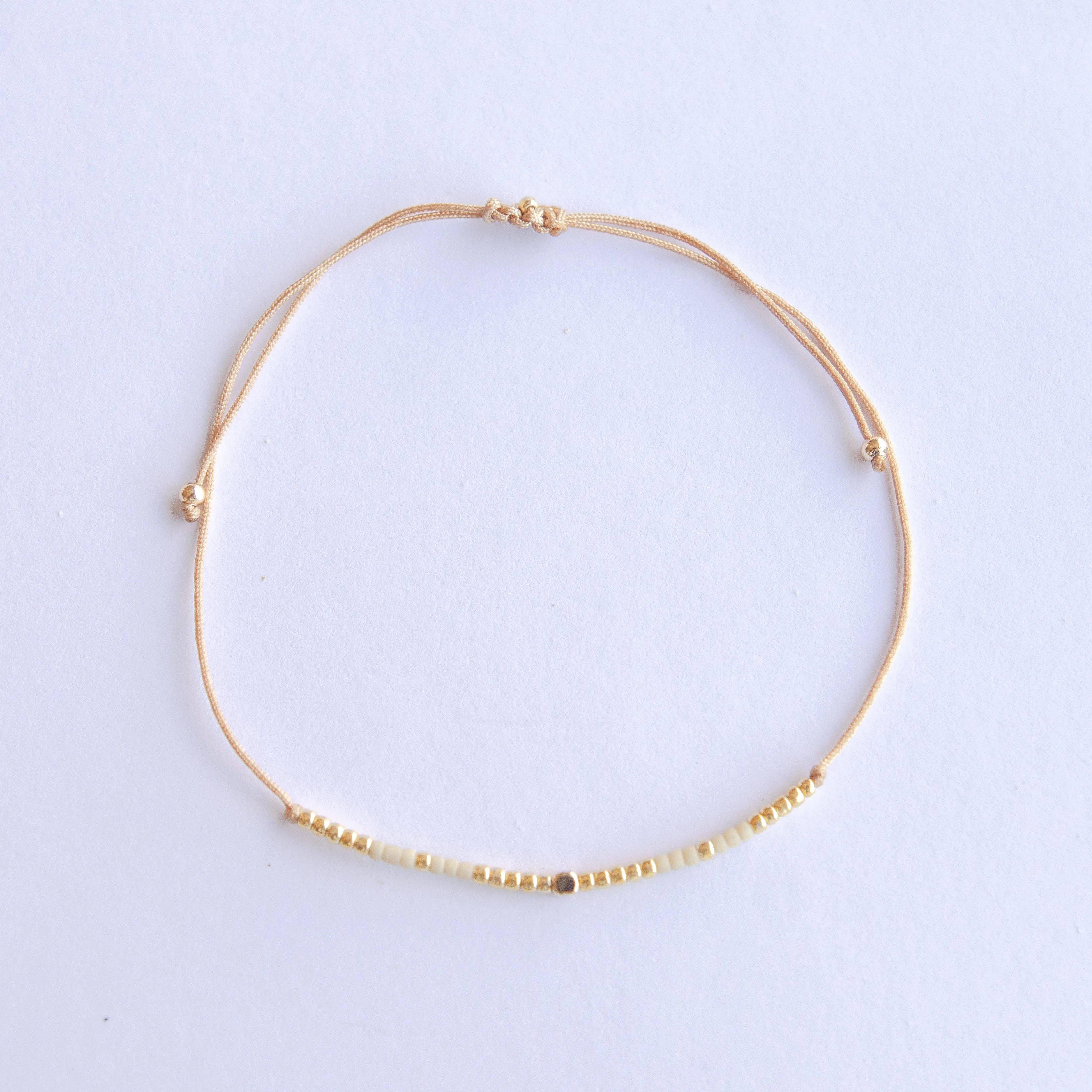 Gleam Beads Adjustable Anklet