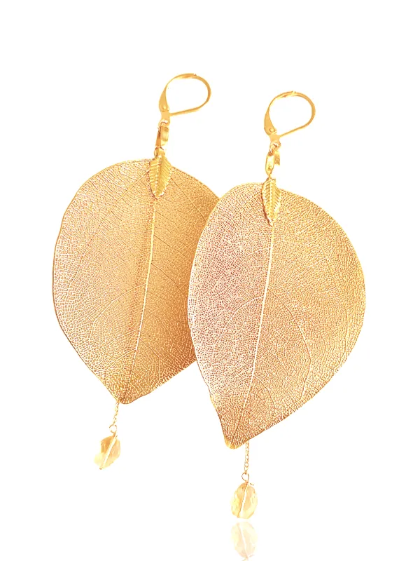 Gold Leaf Earrings
