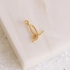 Gold Tone Loop Necklace Charm