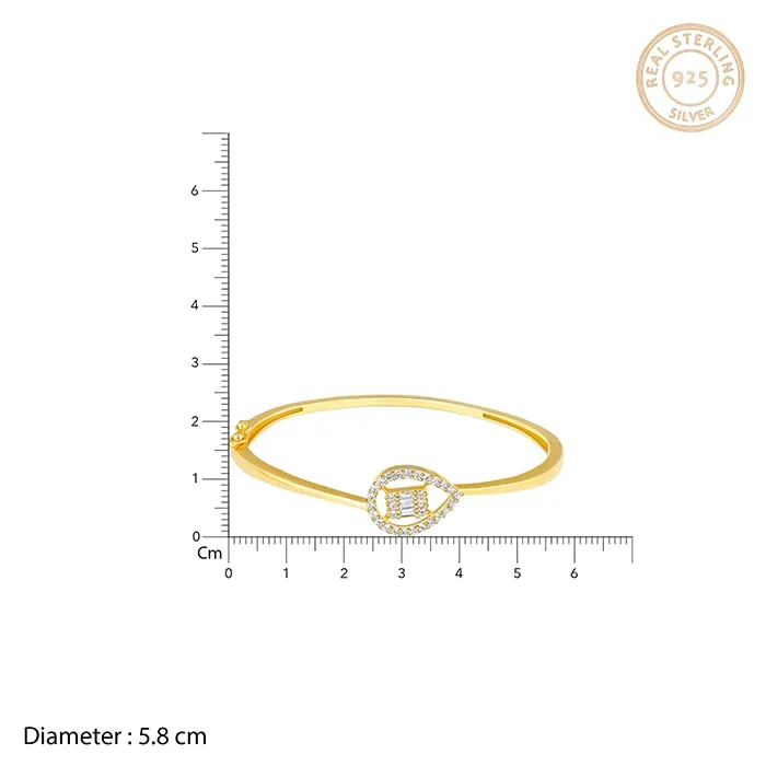 Golden Tear Drop Sparkly Zircon Bracelet