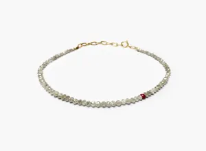 GRAY DIAMOND BEADED STONES BRACELET 031