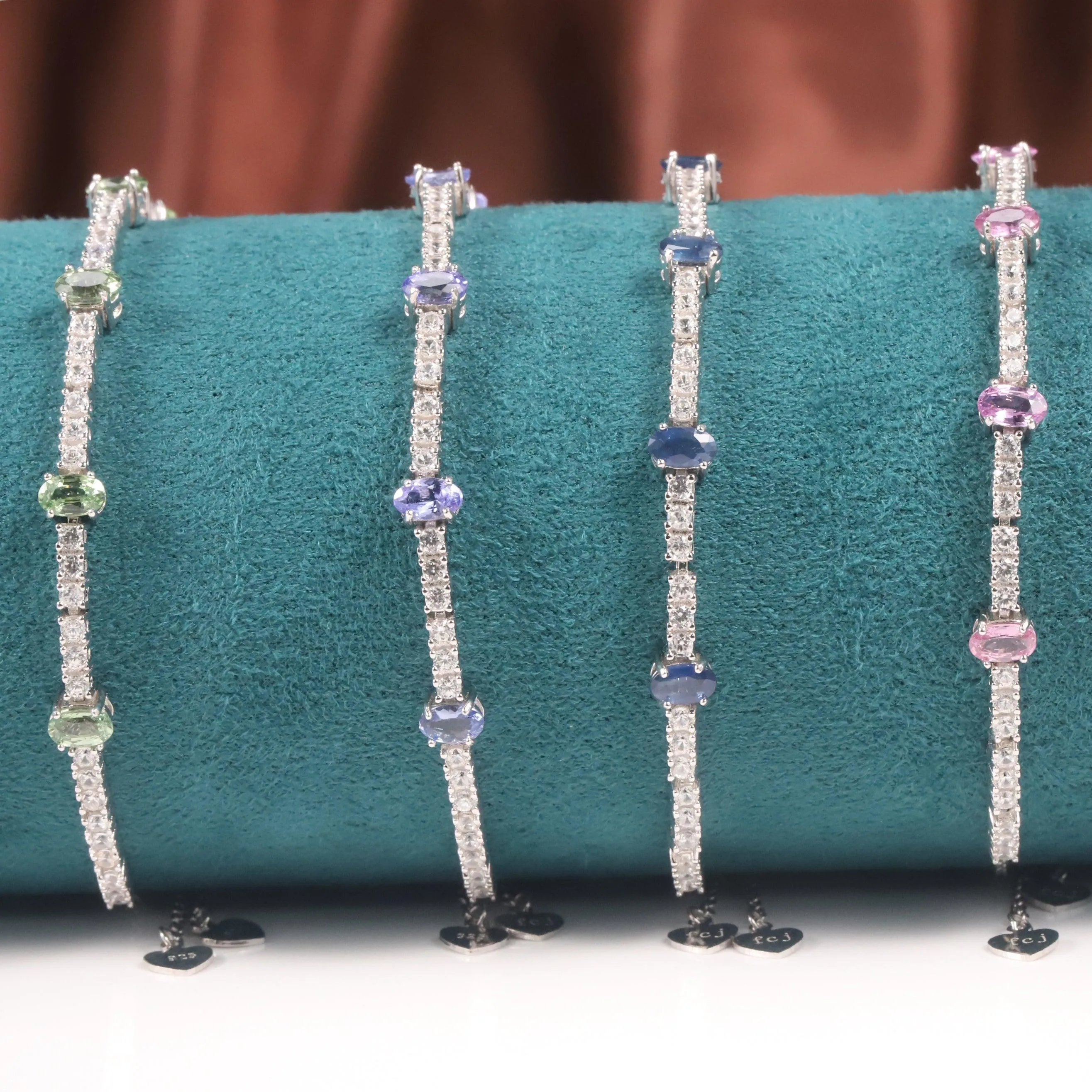 Green Sapphire Adjustable Bracelet
