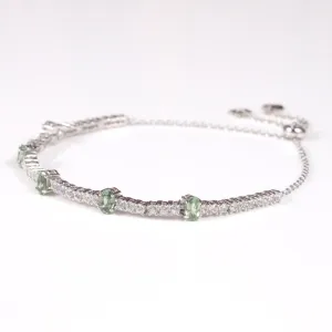 Green Sapphire Adjustable Bracelet