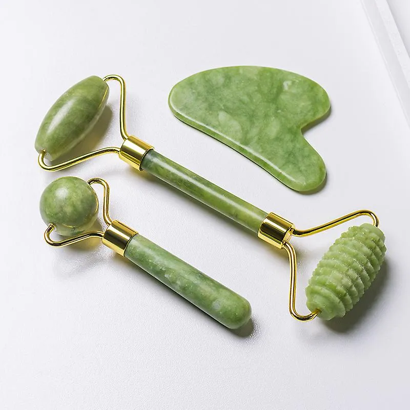 Gua Sha Slice Only Facial Massage Roller Guasha Board Kit Double Heads Jade Stone Face Lift Skin Relaxation Slimming BeAUty Tool Fa0002