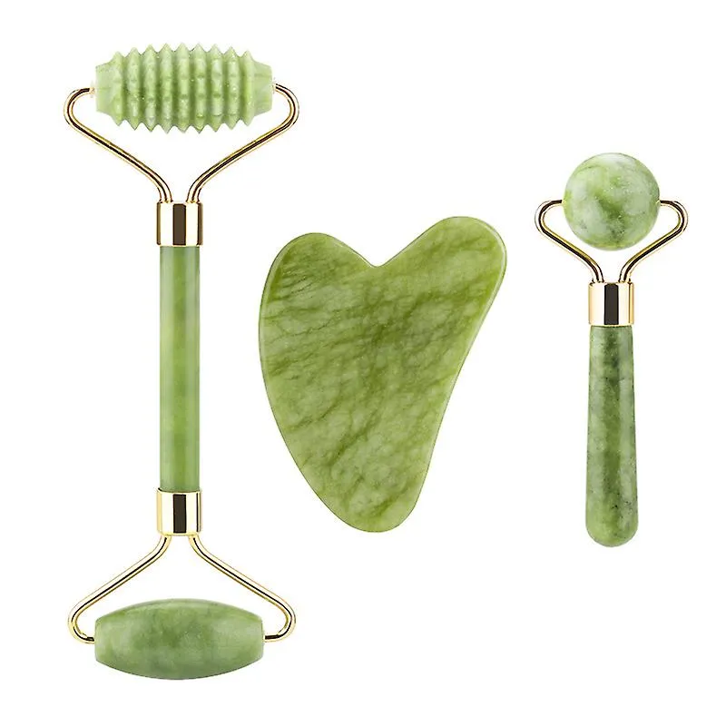 Gua Sha Slice Only Facial Massage Roller Guasha Board Kit Double Heads Jade Stone Face Lift Skin Relaxation Slimming BeAUty Tool Fa0002