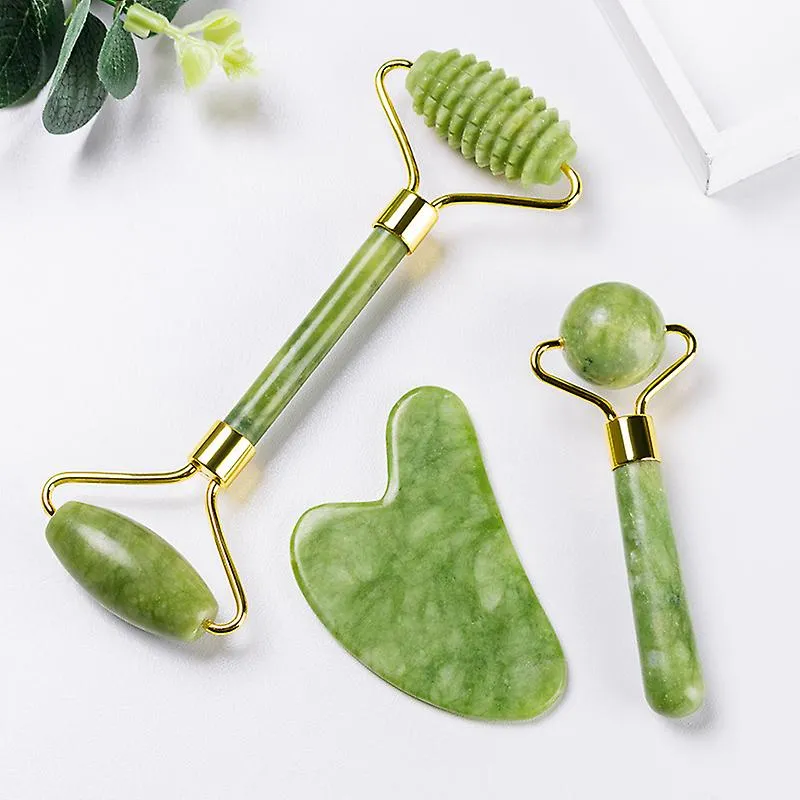Gua Sha Slice Only Facial Massage Roller Guasha Board Kit Double Heads Jade Stone Face Lift Skin Relaxation Slimming BeAUty Tool Fa0002