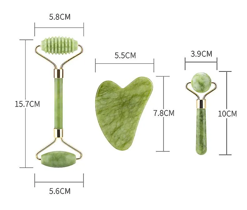 Gua Sha Slice Only Facial Massage Roller Guasha Board Kit Double Heads Jade Stone Face Lift Skin Relaxation Slimming BeAUty Tool Fa0002