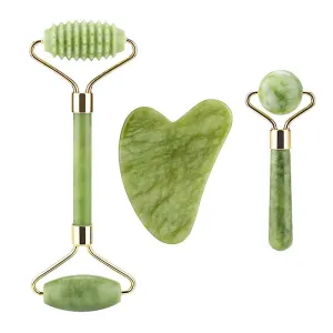 Gua Sha Slice Only Facial Massage Roller Guasha Board Kit Double Heads Jade Stone Face Lift Skin Relaxation Slimming BeAUty Tool Fa0002