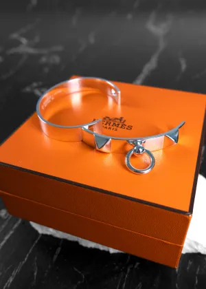 Hermès Sterling Silver Collier De Chien PM Bracelet