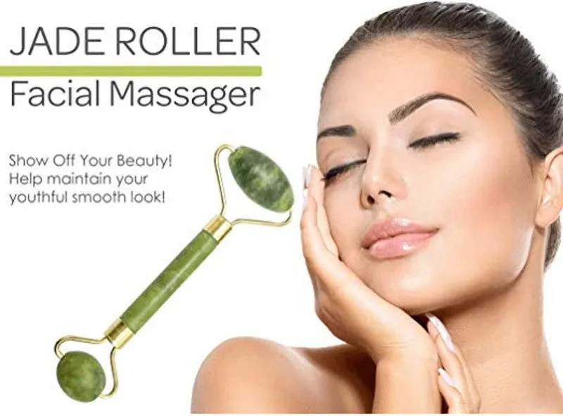Importikaah Anti Aging Natural Jade Facial Roller Healing Slimming Massager (Jade Roller) Cosmetics (100% off)