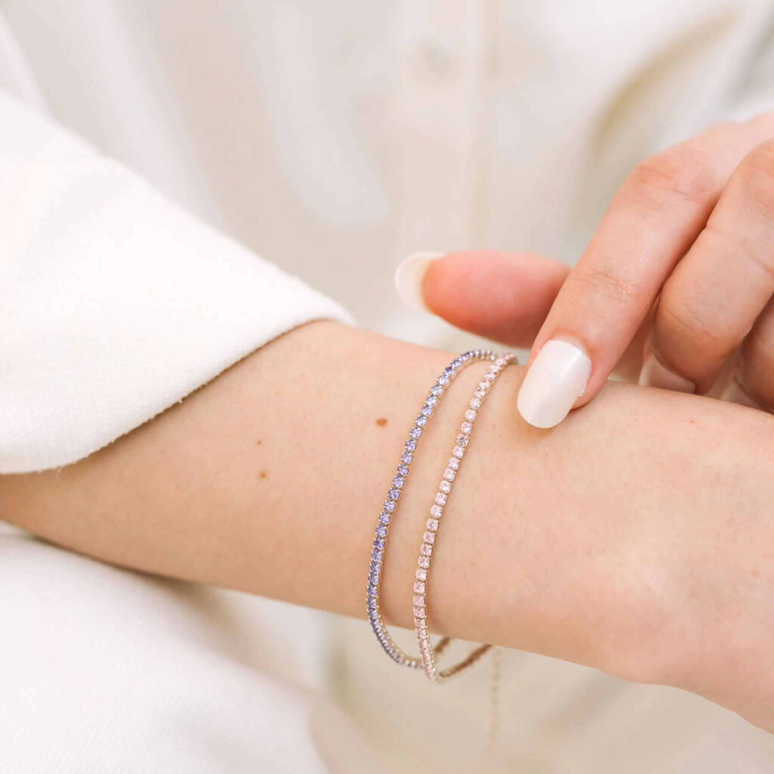 July Ruby Birthstone Tennis Bracelet