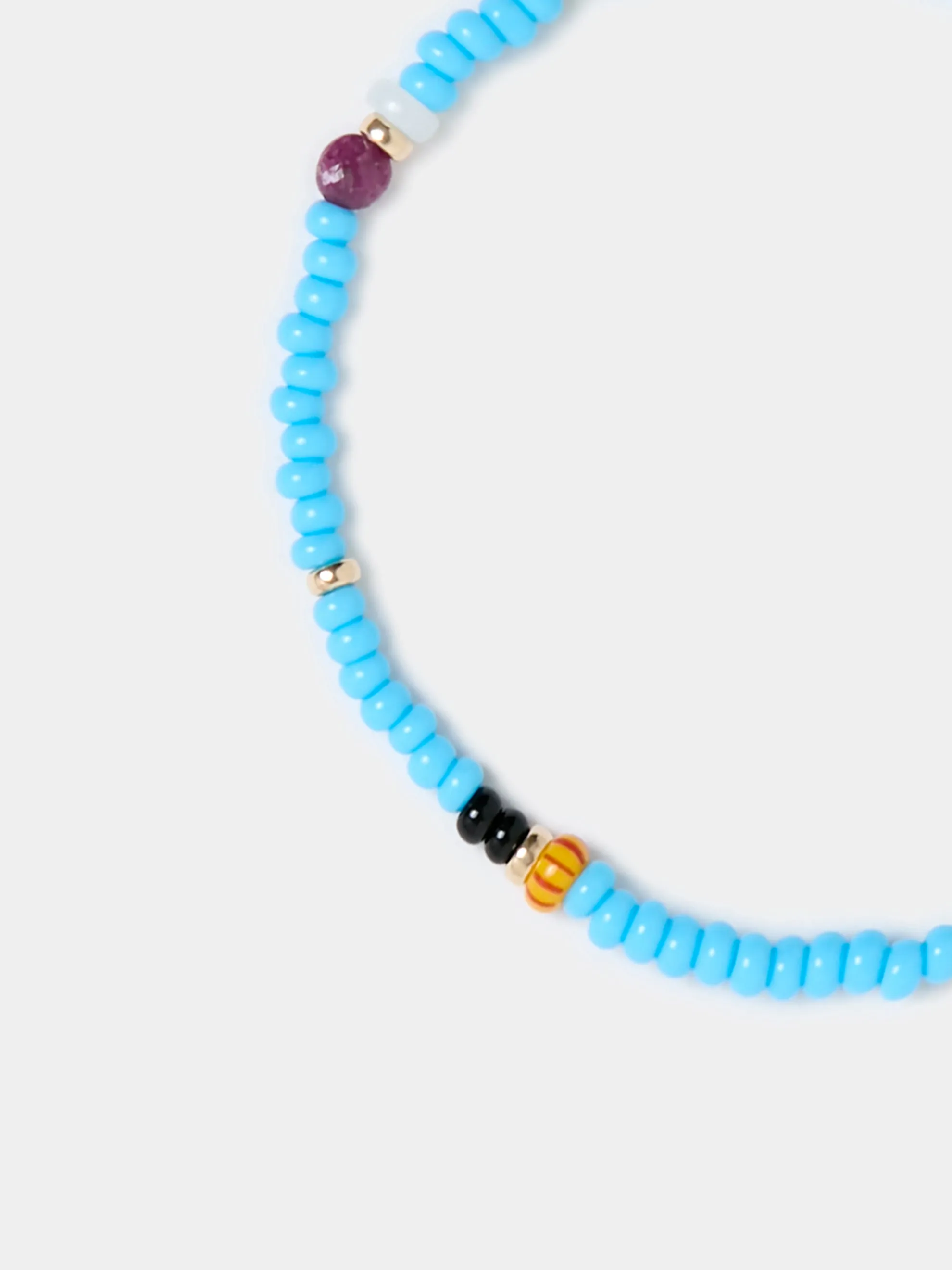 KIVA BRACELET (925SS/Ruby/Sky Blue)