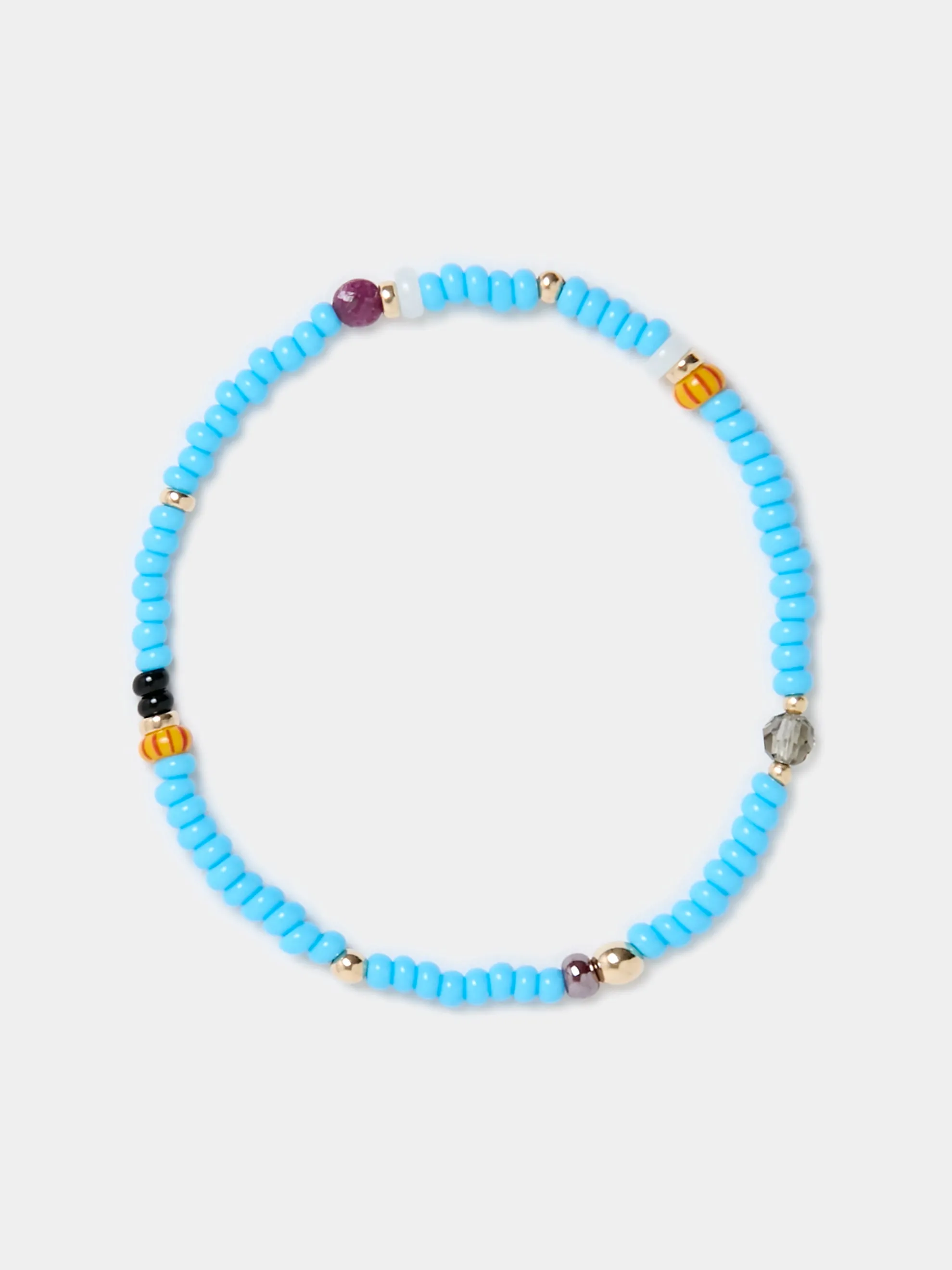 KIVA BRACELET (925SS/Ruby/Sky Blue)