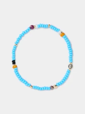 KIVA BRACELET (925SS/Ruby/Sky Blue)