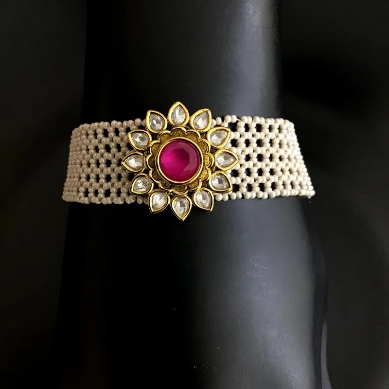 Kundan Ruby Bracelet 7558-1087