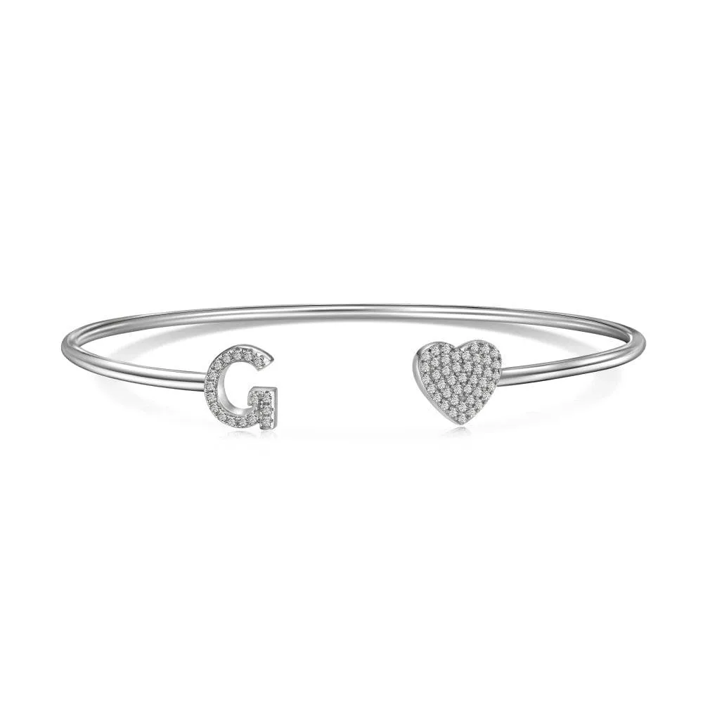 Letters with heart bracelet