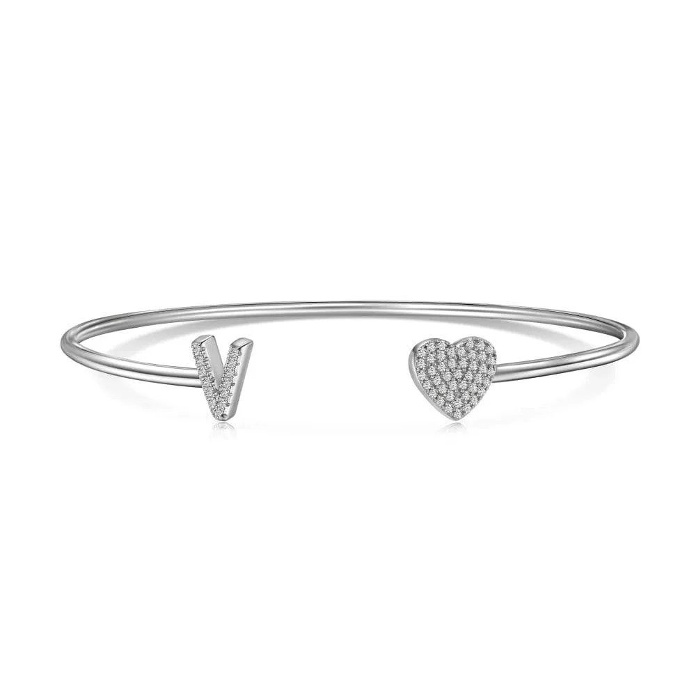 Letters with heart bracelet