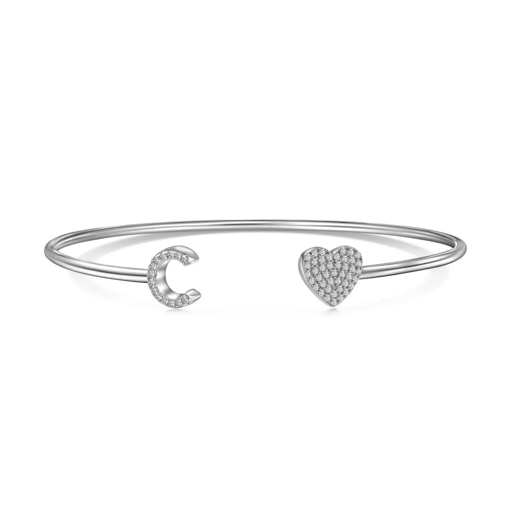 Letters with heart bracelet