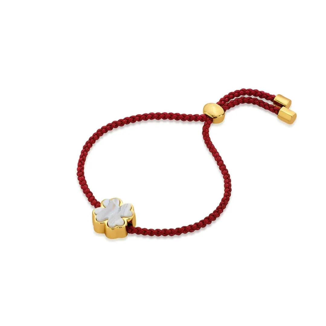 Lucky Clover Thread Bracelet