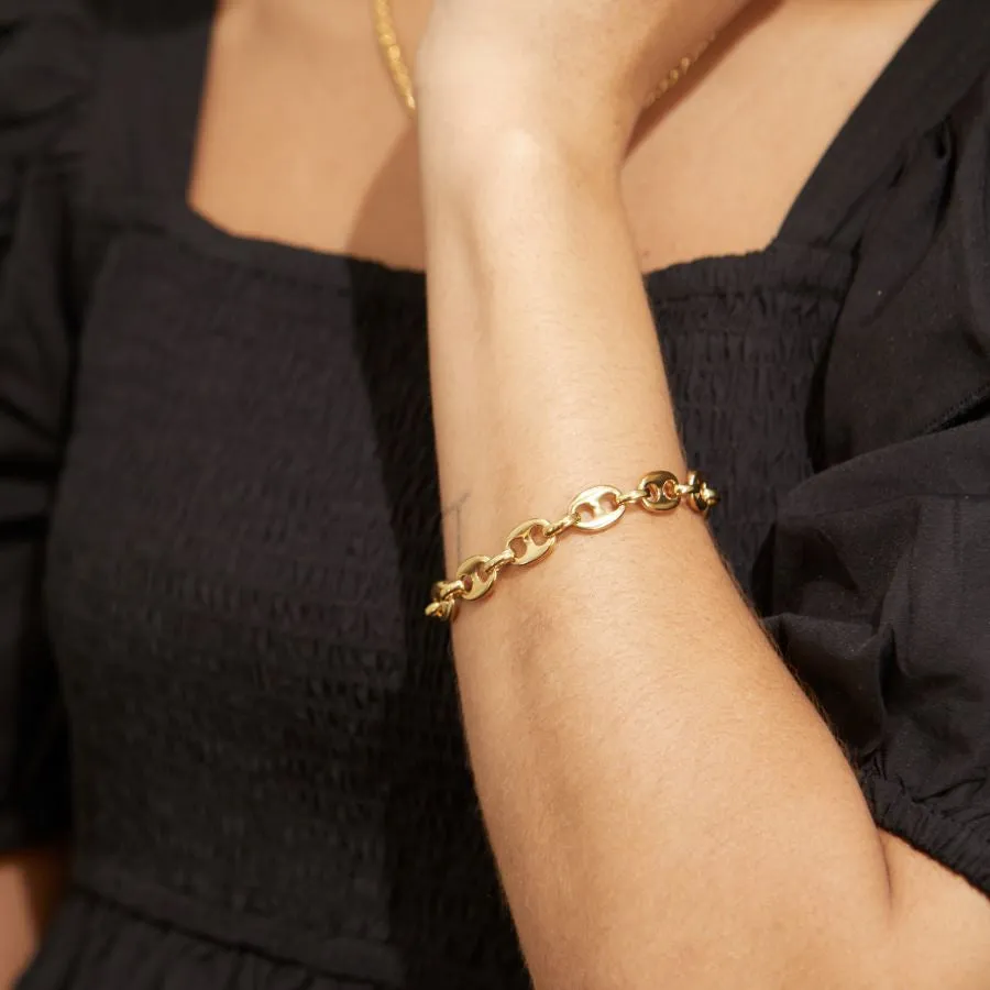 Maddox Gold Vermeil Marina Link Bracelet