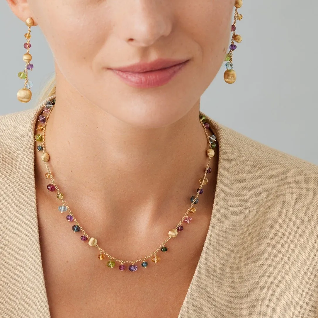 Marco Bicego Africa 18k Gold and Gemstone Single-Strand Necklace