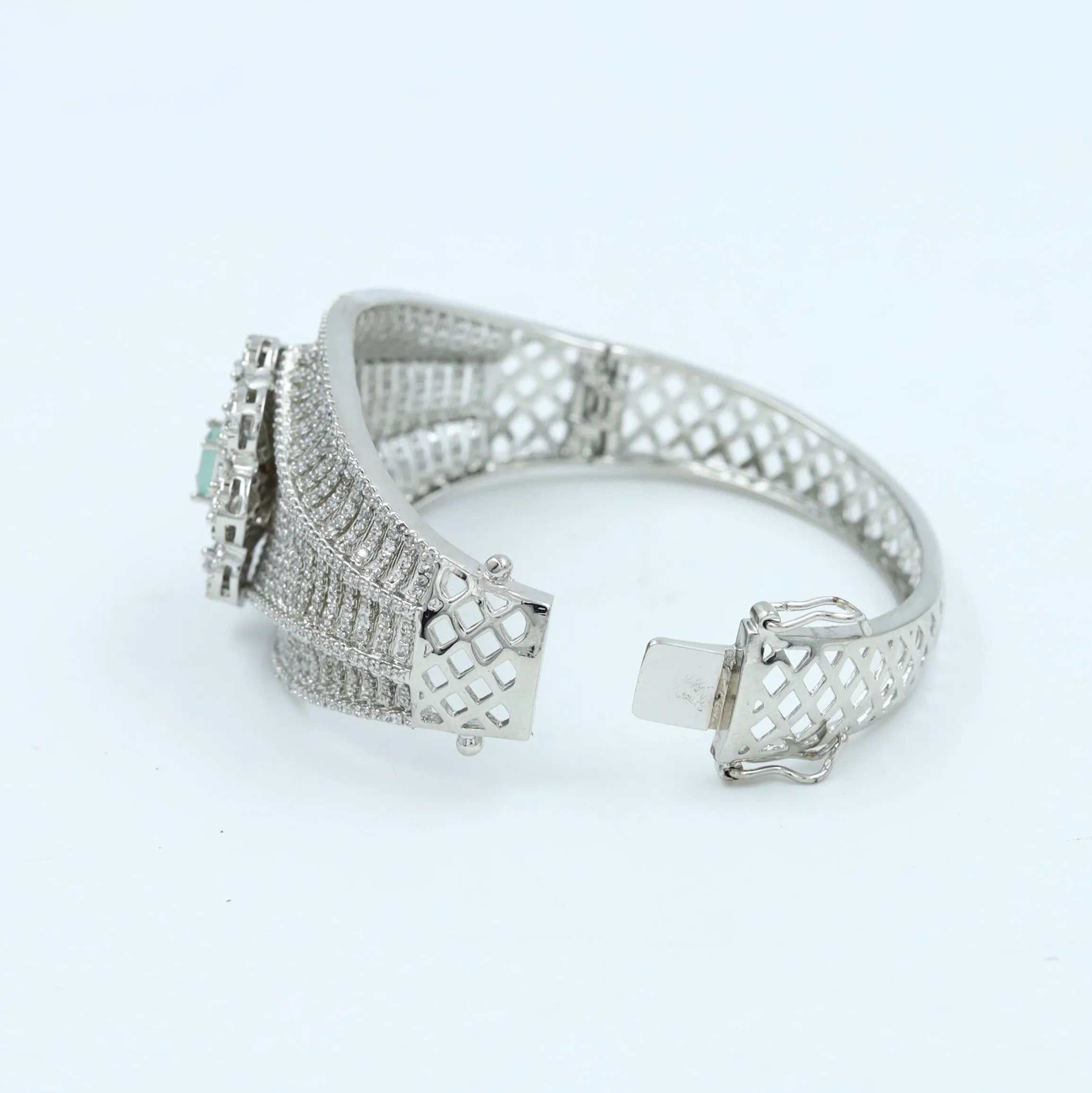 Mint Green Zircon/AD Bracelet 13222-0066