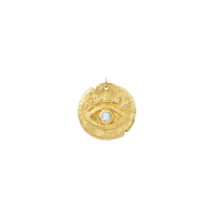 Moonstone Baby Eye of Protection Coin Charm