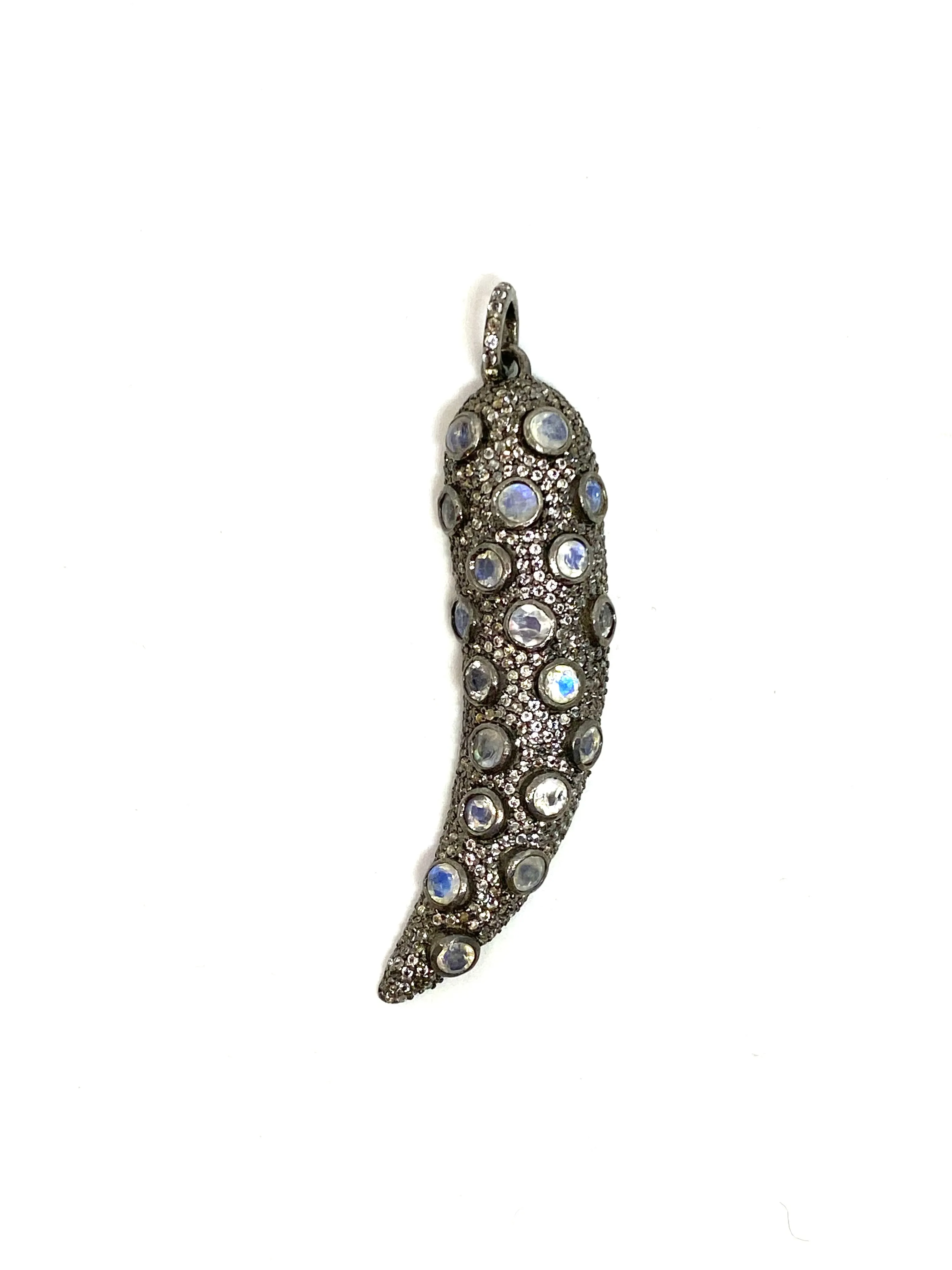 Nathan & Moe Horn Charm with Moonstones