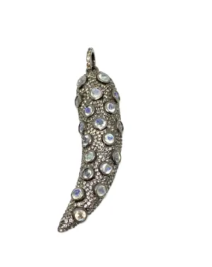 Nathan & Moe Horn Charm with Moonstones