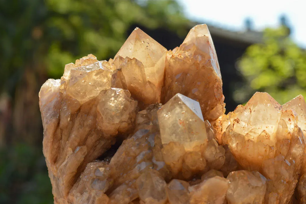 Natural Cascading White Phantom Smokey Quartz Cluster x 1 From Luena, Congo