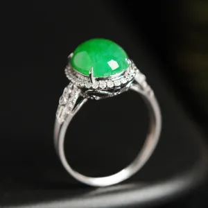 Natural Jade Ring Jadeite Gold Ring RG11