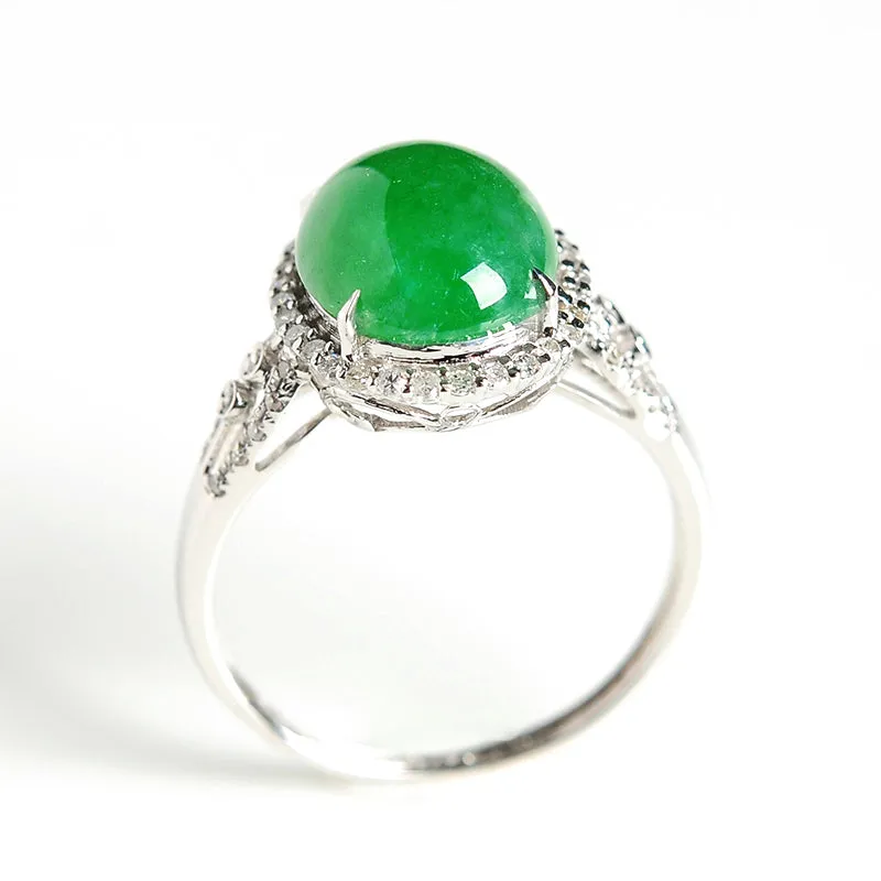 Natural Jade Ring Jadeite Gold Ring RG11