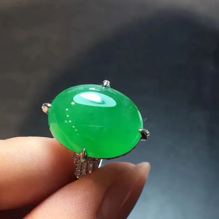 Natural Jade Ring Jadeite Ring NRG016