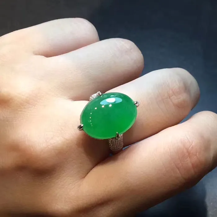 Natural Jade Ring Jadeite Ring NRG016