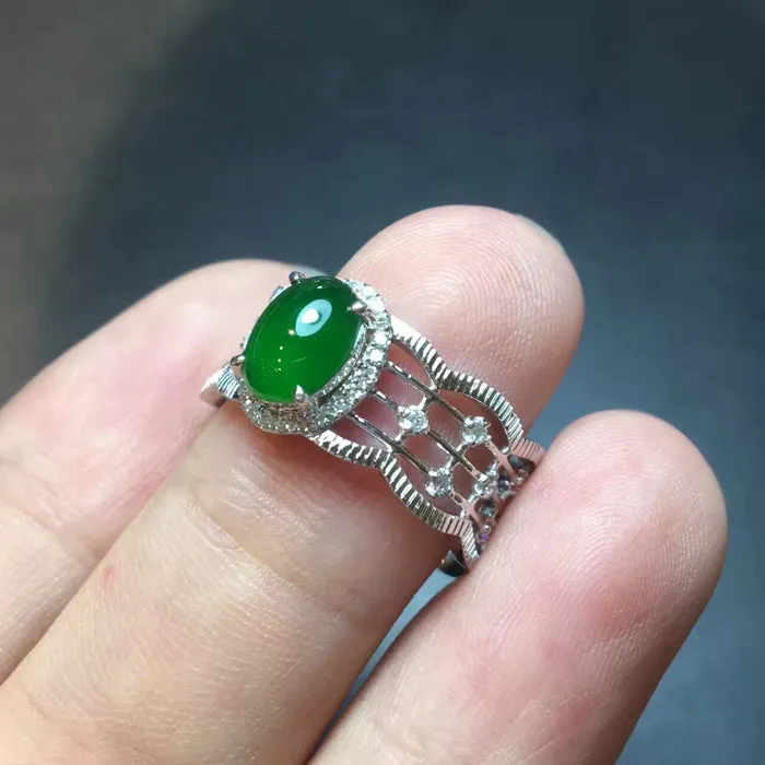 Natural Jade Ring Jadeite Ring NRG026