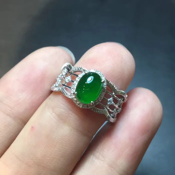 Natural Jade Ring Jadeite Ring NRG026