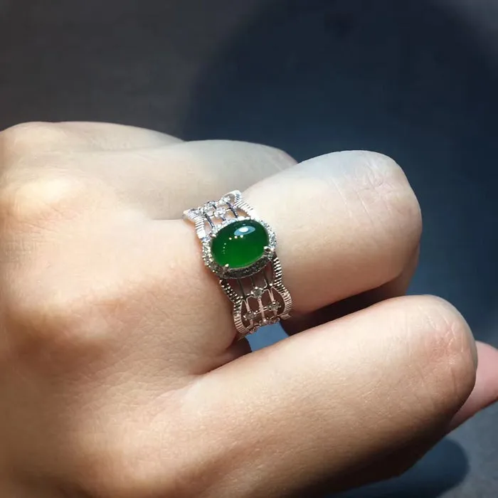 Natural Jade Ring Jadeite Ring NRG026