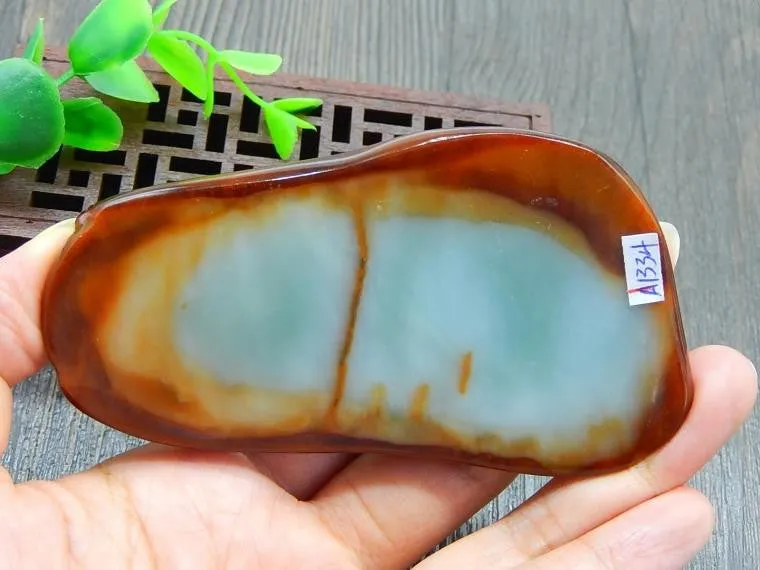 Natural Jade Rough Jadeite Raw (106g, 76X48X14mm) & (125g, 92X52X14mm)