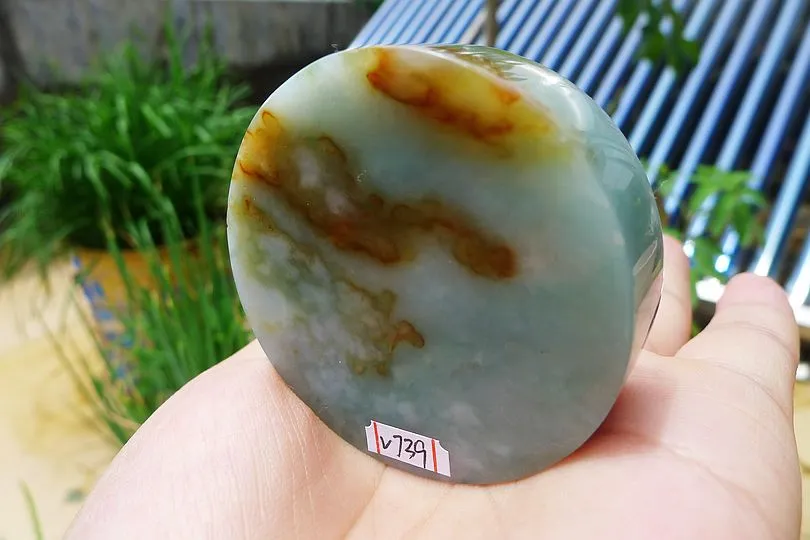 Natural Jade Rough Jadeite Raw (108g,5.2X5.2X1.55cm)