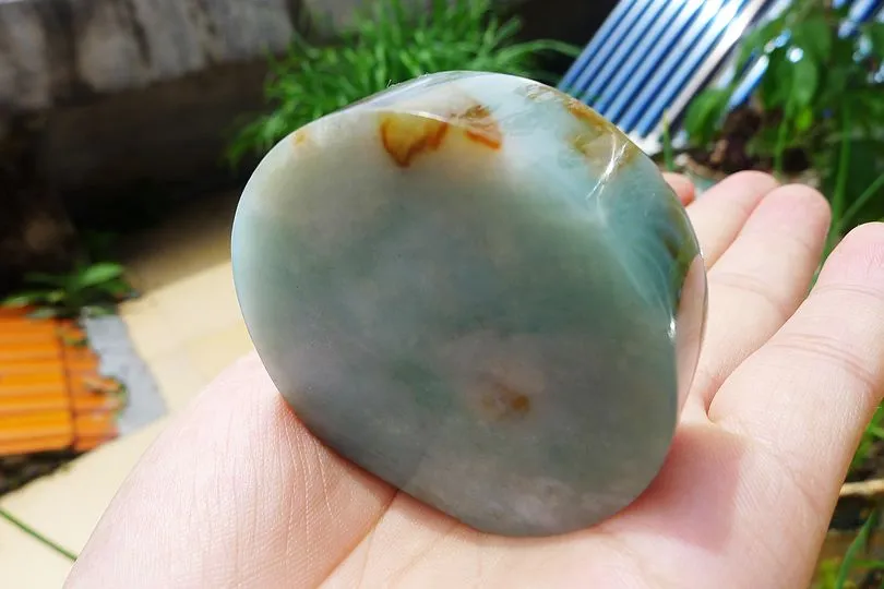 Natural Jade Rough Jadeite Raw (108g,5.2X5.2X1.55cm)