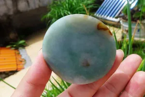 Natural Jade Rough Jadeite Raw (108g,5.2X5.2X1.55cm)