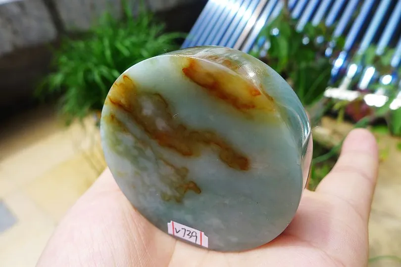 Natural Jade Rough Jadeite Raw (108g,5.2X5.2X1.55cm)